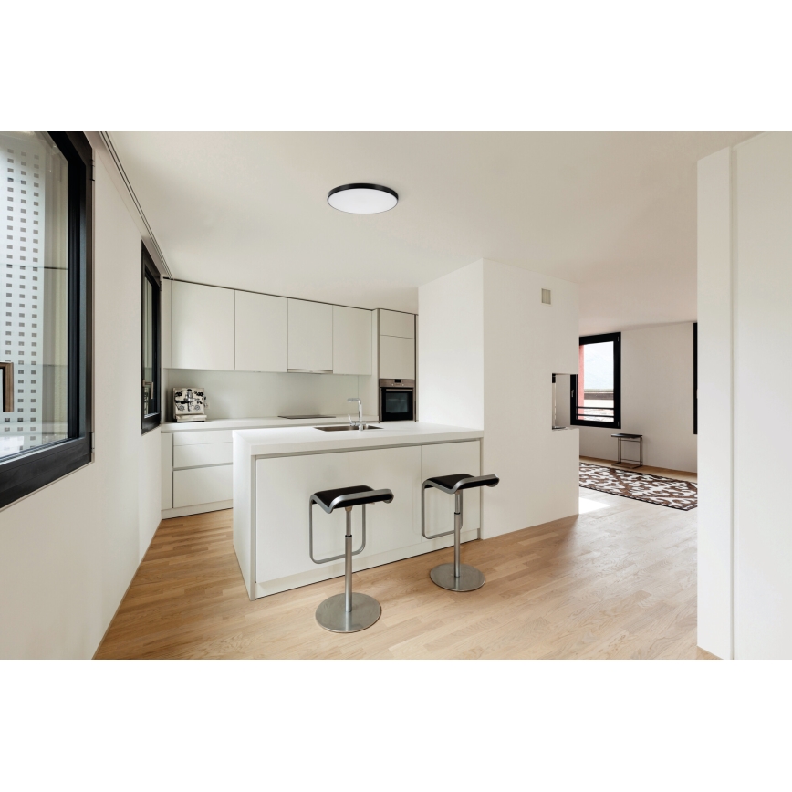 Himmennettävä LED-kattovalaisin PLAFON LED/20W/230V 3000-6500K Wi-Fi musta