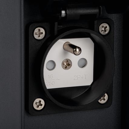 Ulkoseinävalaisin pistokkeella DASTEN 1xG9/11W/230V IP44 musta