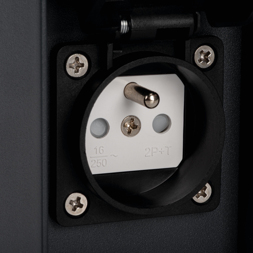 Ulkoseinävalaisin pistokkeella DASTEN 1xG9/11W/230V IP44 musta