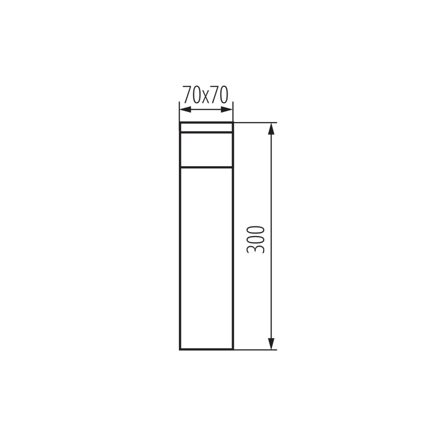 Ulkovalaisin DASTEN 1xG9/11W/230V 30 cm IP44 musta