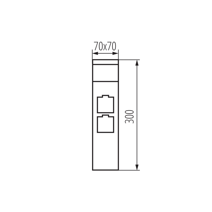 Ulkovalo 2 pistoketta DASTEN 1xG9/11W/230V 30 cm IP44 musta