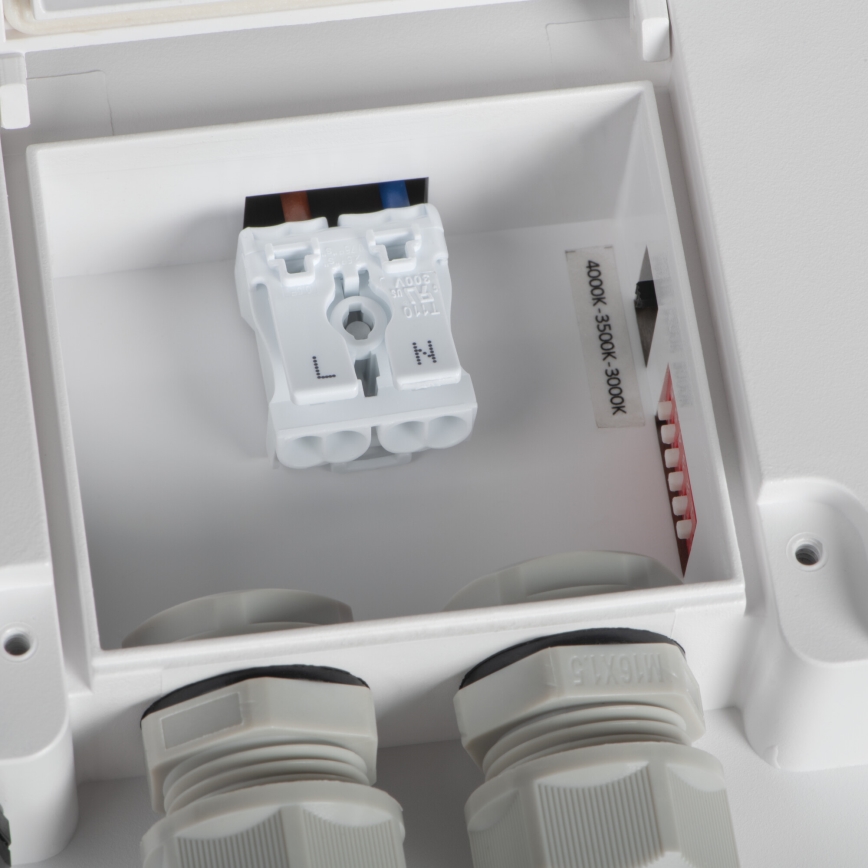 LED-ulkokattovalaisin liiketunnistimella BENO LED/12/18W/230V 3000/3500/4000K IP65 valkoinen kulmikas