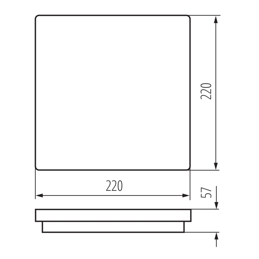 LED-ulkokattovalaisin liiketunnistimella BENO LED/12/18W/230V 3000/3500/4000K IP65 valkoinen kulmikas