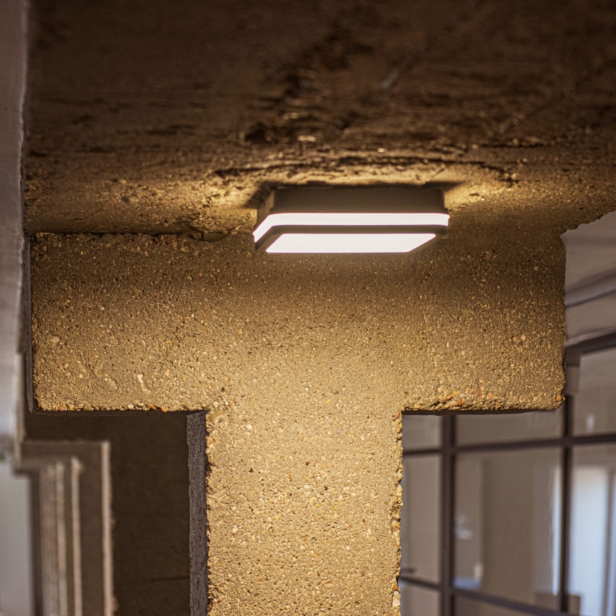 LED-ulkokattovalaisin liiketunnistimella BENO LED/24/30W/230V 3000/3500/4000K IP65 antrasiitti kulmikas