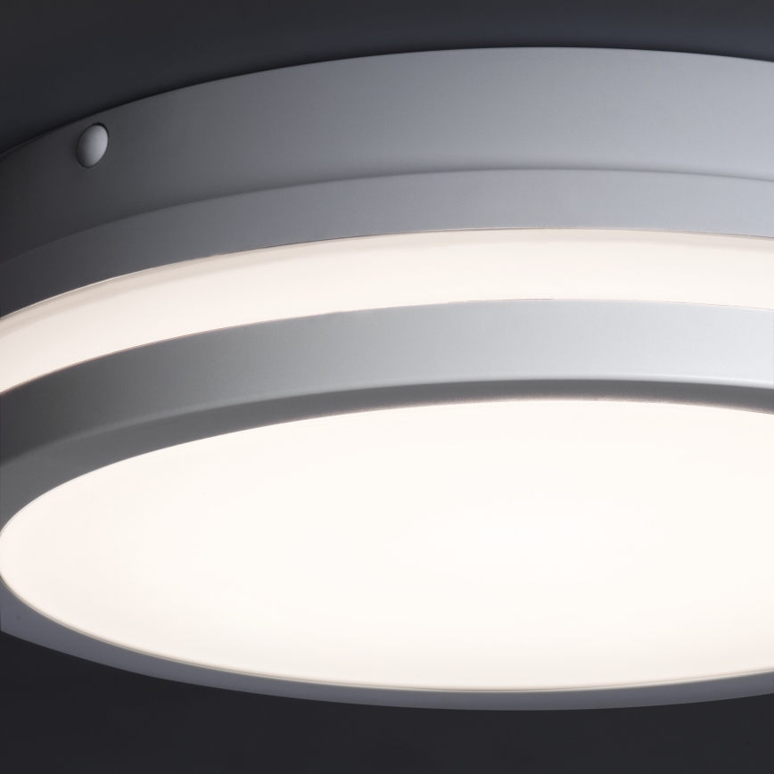 LED-ulkokattovalaisin liiketunnistimella BENO LED/24/30W/230V 3000/3500/4000K IP65 valkoinen pyöreä