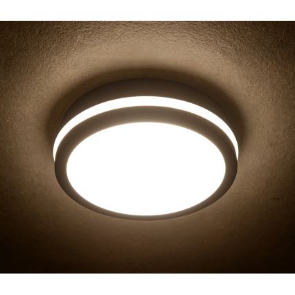LED-ulkokattovalaisin liiketunnistimella BENO LED/12/18W/230V 3000/3500/4000K IP65 antrasiitti pyöreä