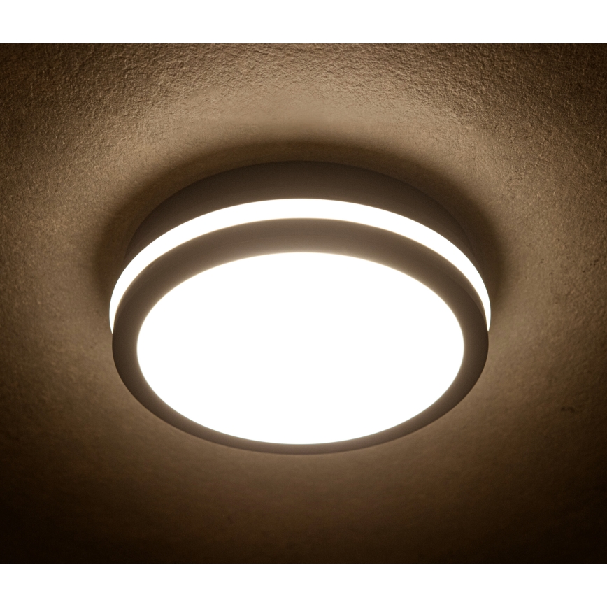 LED-ulkokattovalaisin liiketunnistimella BENO LED/12/18W/230V 3000/3500/4000K IP65 antrasiitti pyöreä