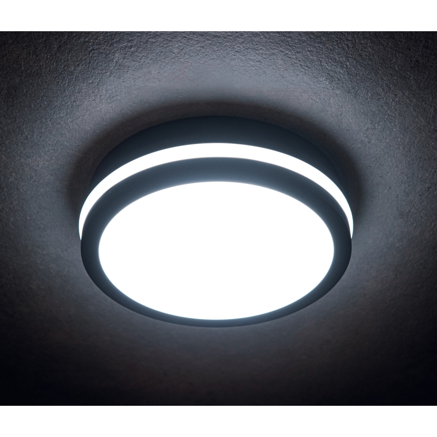 LED-ulkokattovalaisin liiketunnistimella BENO LED/12/18W/230V 3000/3500/4000K IP65 antrasiitti pyöreä