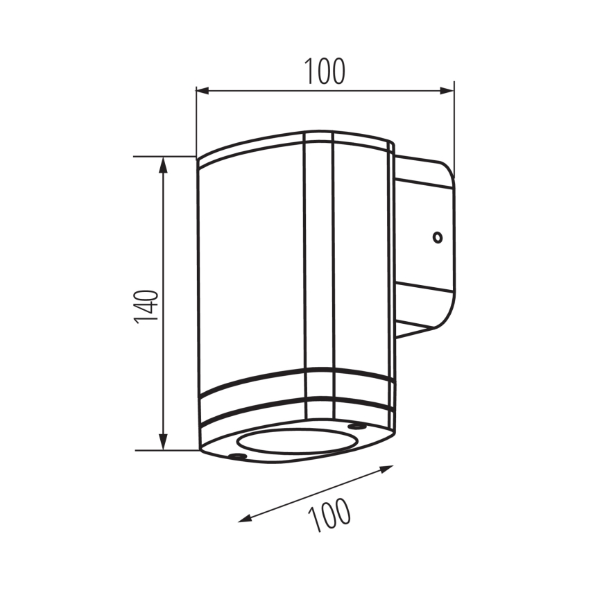 Ulkoseinävalaisin ZEVI 1xGU10/10W/230V IP54 antrasiitti