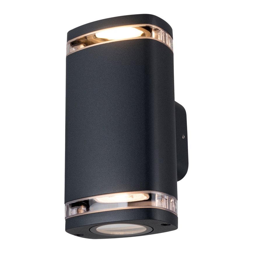 Ulkoseinävalaisin ZEVI 2xGU10/10W/230V IP54 musta