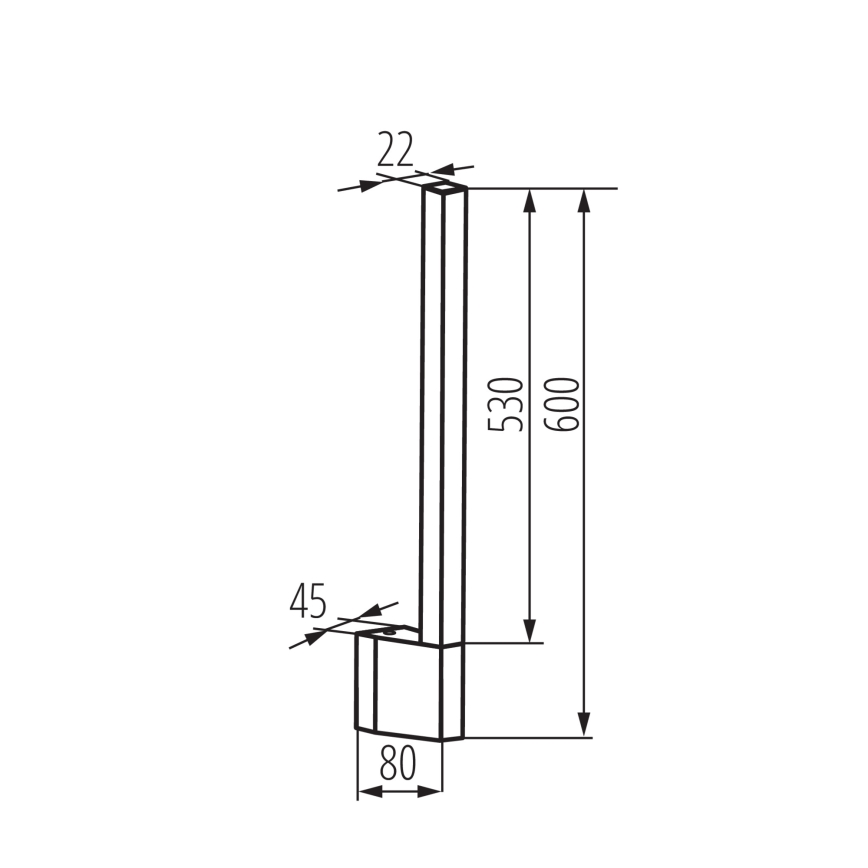 LED-ulkoseinävalaisin YALTE LED/8W/230V 3000K IP54 musta