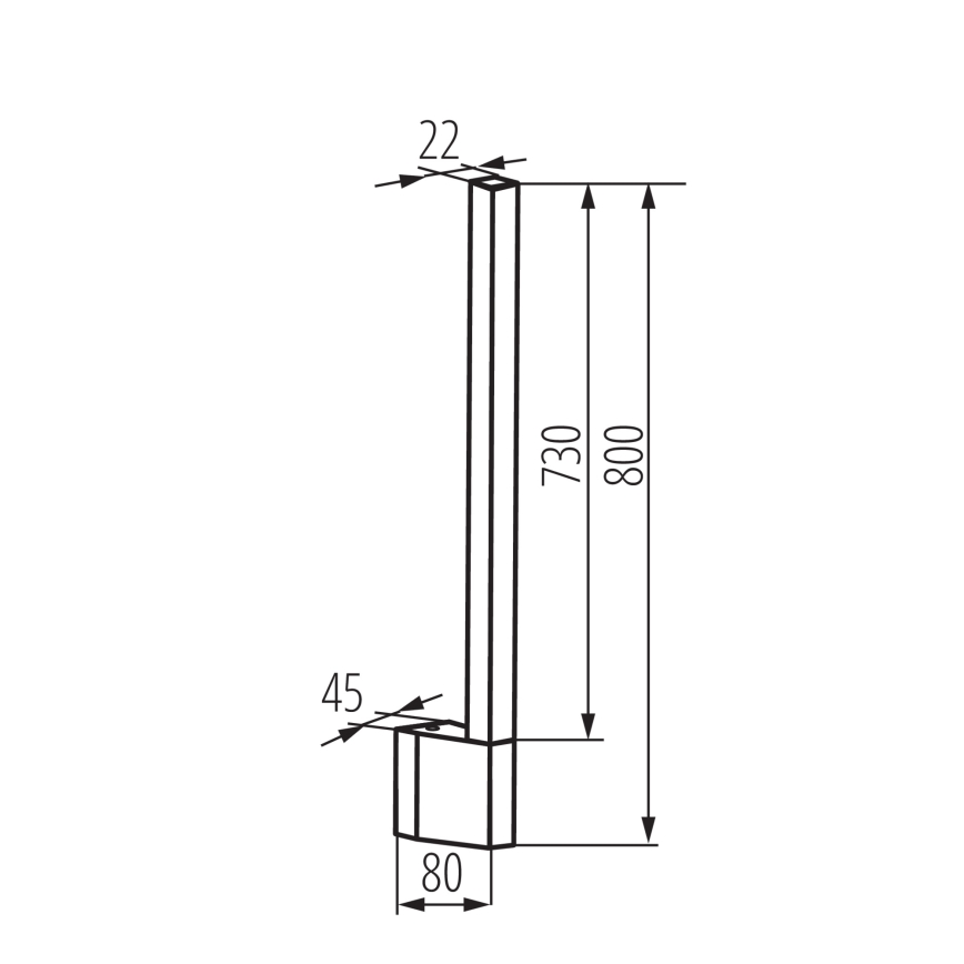 LED-ulkoseinävalaisin YALTE LED/10W/230V 4000K IP54 musta