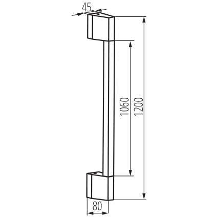 LED-ulkoseinävalaisin YALTE LED/11W/230V 4000K IP54 musta