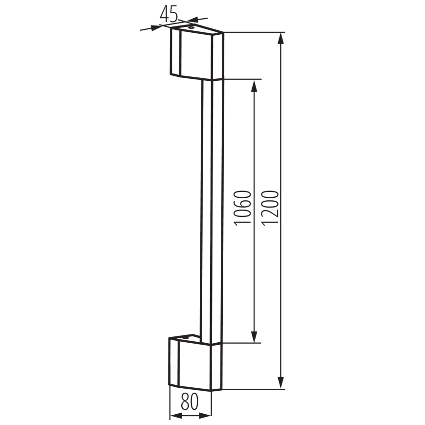 LED-ulkoseinävalaisin YALTE LED/11W/230V 4000K IP54 musta