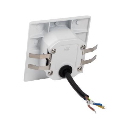LED-porrasvalaisin, jossa liiketunnistin ja hämäräkytkin EXIN LED/2,5W/230V 4000K IP65 valkoinen, neliönmuotoinen