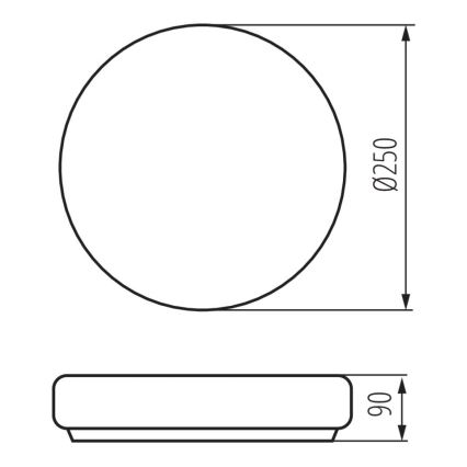 Kylpyhuoneen kattovalo PERAZ 1xE27/15W/230V d. 25 cm IP44