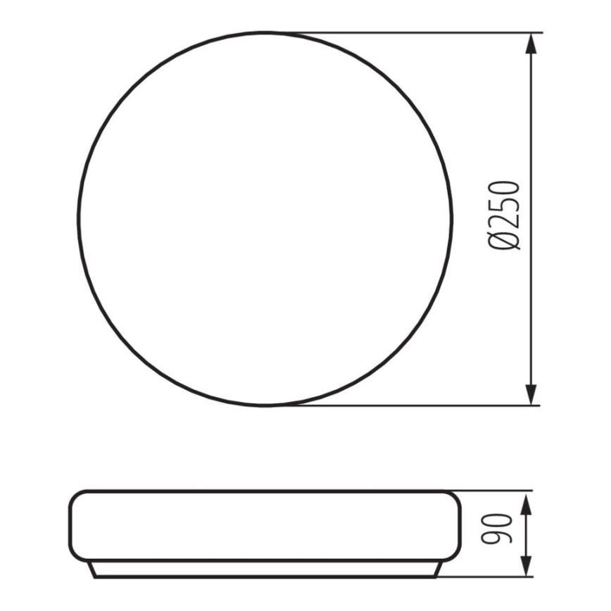 Kylpyhuoneen kattovalo PERAZ 1xE27/15W/230V d. 25 cm IP44