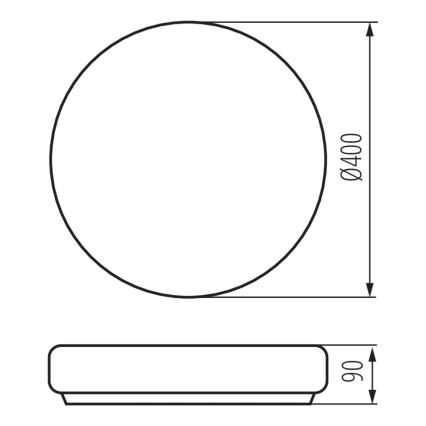Kylpyhuoneen kattovalo PERAZ 2xE27/15W/230V d. 40 cm IP44