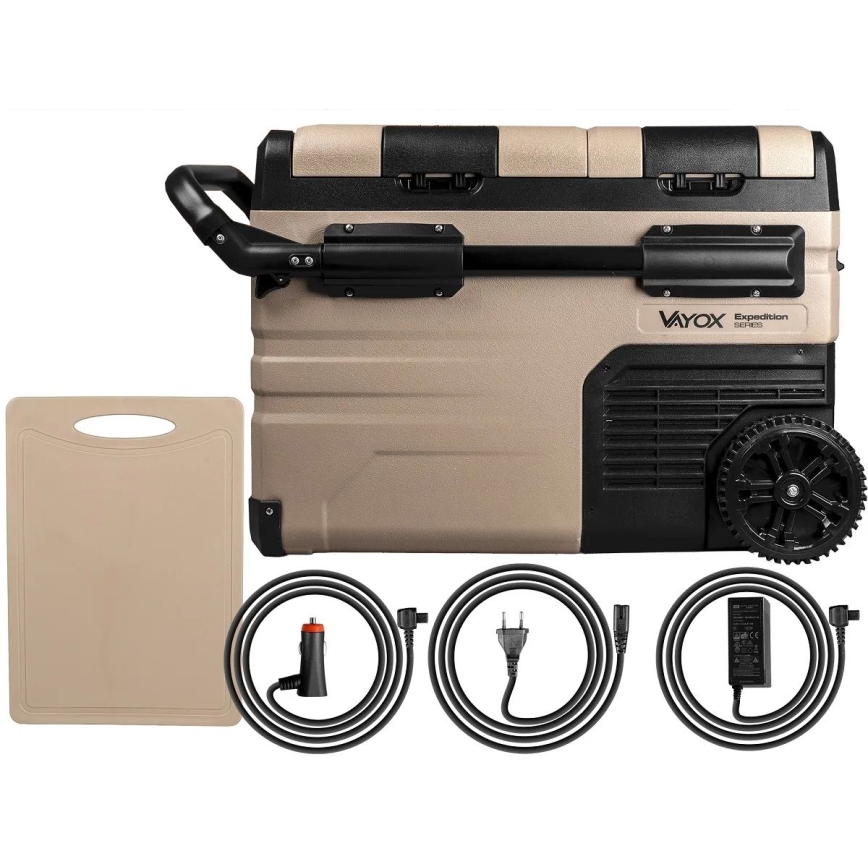 kannettava jääkaappi autoon LCD-näytöllä 39 l 230V/12V/24V ruskea
