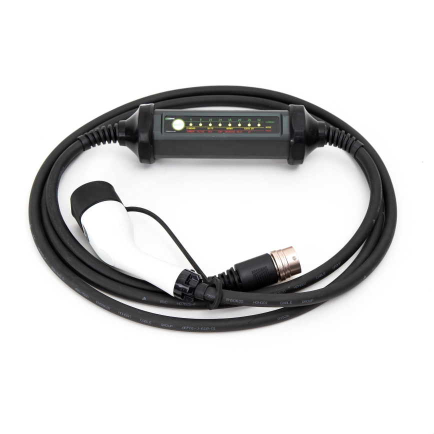 Kannettava laturi sähköautoihin kanssa 4 adapterit Tyyppi 2 32A/480V 22kW 5m IP67