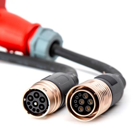Kannettava laturi sähköautoihin kanssa 4 adapterit Tyyppi 2 32A/480V 22kW 5m IP67