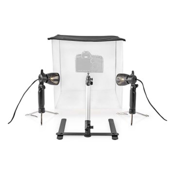 Kannettava LED-valokuvastudio 2xGU10/5W/230V