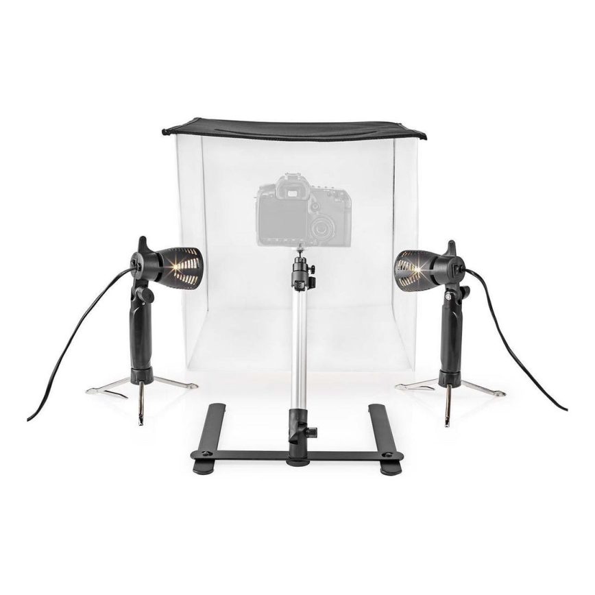 Kannettava LED-valokuvastudio 2xGU10/5W/230V