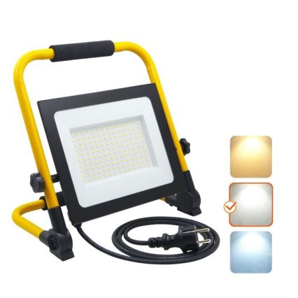 Kannettava LED-valonheitin TIGRA LED/100W/4000K IP54 musta/keltainen