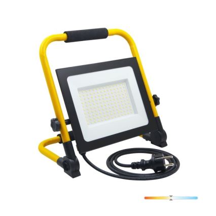 Kannettava LED-valonheitin TIGRA LED/100W/4000K IP54 musta/keltainen