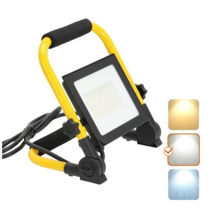 Kannettava LED-valonheitin TIGRA LED/50W/4000K IP54 musta/keltainen