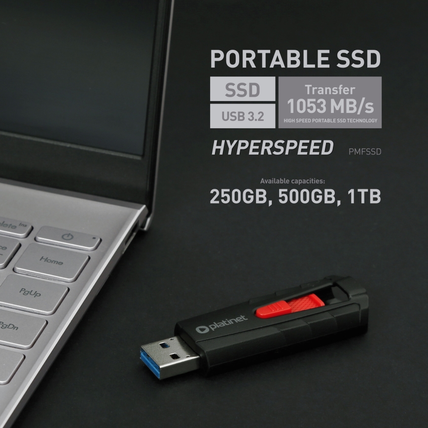 kannettava SSD levyasema 250 GB USB 3.2 Gen2