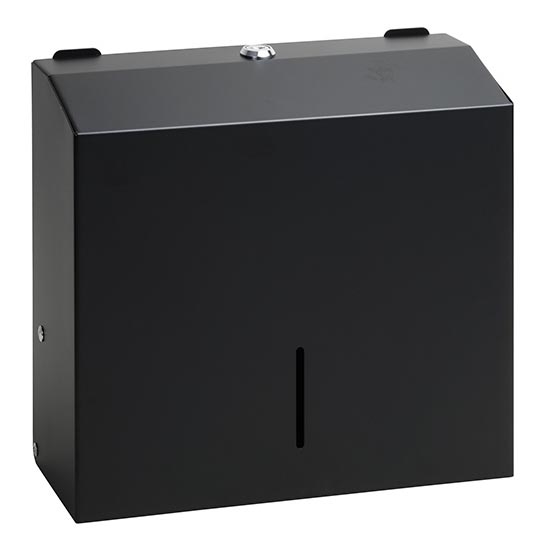 Käsipyyheannostelija 28x24,5 cm ruostumaton teräs/musta