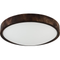 Katovalaisin OAK SLIM 2xE27/15W/230V, ø 37 cm, tammi/tummanruskea