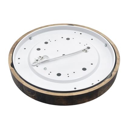 Katovalaisin OAK SLIM 2xE27/15W/230V, ø 37 cm, tammi/tummanruskea
