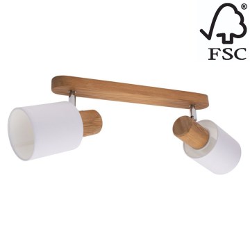 Kattokohdevalo TRENDY 2xE27/15W/230V mänty - FSC-sertifioitu