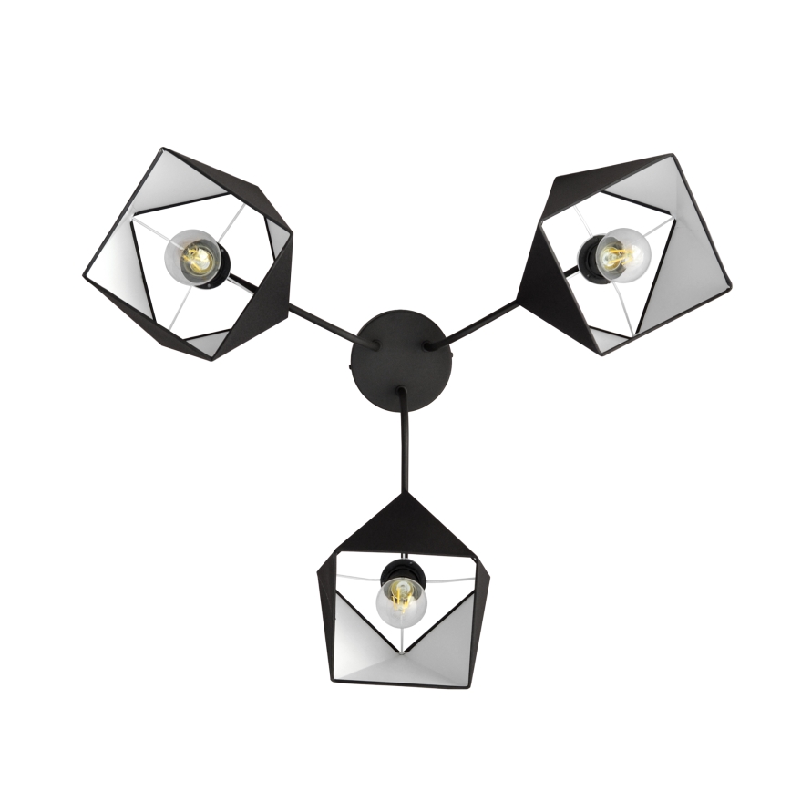 Kattokruunu ADAMANT 3xE27/15W/230V musta