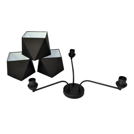 Kattokruunu ADAMANT 3xE27/15W/230V musta