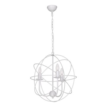 Kattokruunu GLOBE 3 3xE14/60W valkoinen