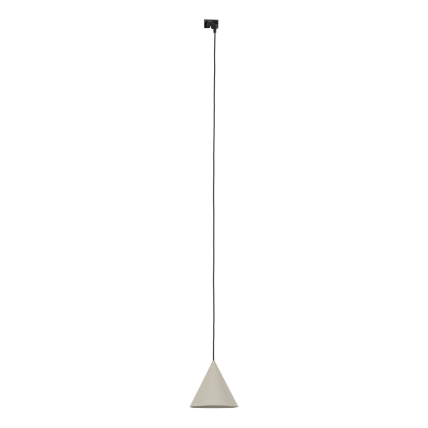 Kattokruunu johdossa 1-vaiheiselle kiskojärjestelmälle CONO 1xE27/15W/230V musta/beige