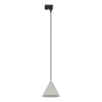 Kattokruunu johdossa 1-vaiheiselle kiskojärjestelmälle CONO 1xE27/15W/230V musta/harmaa