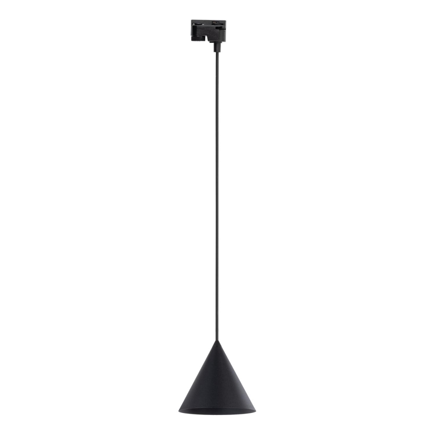 Kattokruunu johdossa 1-vaiheiselle kiskojärjestelmälle CONO 1xE27/15W/230V musta