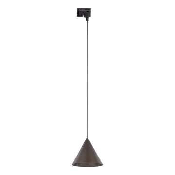 Kattokruunu johdossa 1-vaiheiselle kiskojärjestelmälle CONO 1xE27/15W/230V musta/ruskea