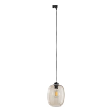 Kattokruunu johdossa 1-vaiheiselle kiskojärjestelmälle ELIO 1xE27/15W/230V musta/savuinen beige