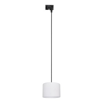 Kattokruunu johdossa 1-vaiheiselle kiskojärjestelmälle TRACER 1xE27/15W/230V halkaisija 20 cm musta/valkoinen