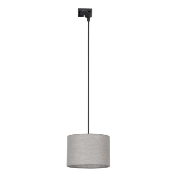 Kattokruunu johdossa 1-vaiheiselle kiskojärjestelmälle TRACER 1xE27/15W/230V halkaisija 30 cm musta/harmaa