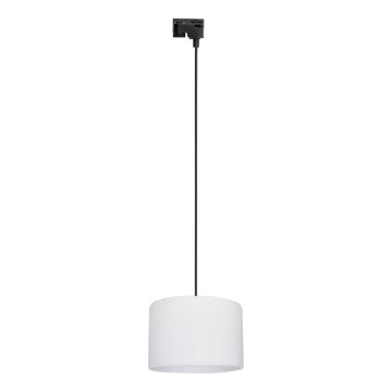 Kattokruunu johdossa 1-vaiheiselle kiskojärjestelmälle TRACER 1xE27/15W/230V halkaisija 30 cm musta/valkoinen