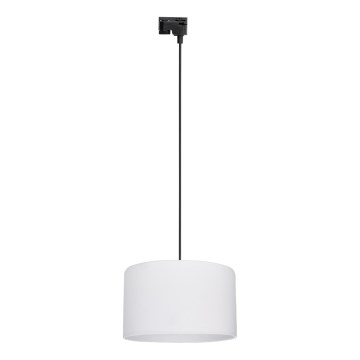 Kattokruunu johdossa 1-vaiheiselle kiskojärjestelmälle TRACER 1xE27/15W/230V halkaisija 38 cm musta/valkoinen