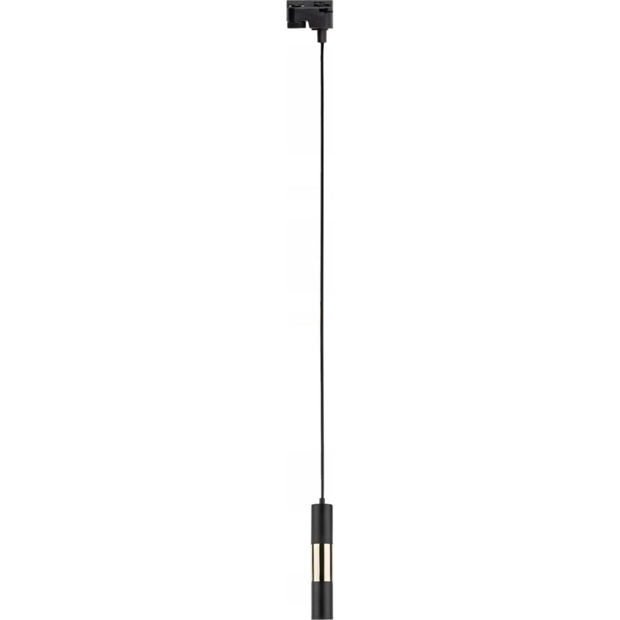 Kattokruunu johdossa 1-vaiheiselle kiskojärjestelmälle TRACER 1xGU10/10W/230V musta/kulta