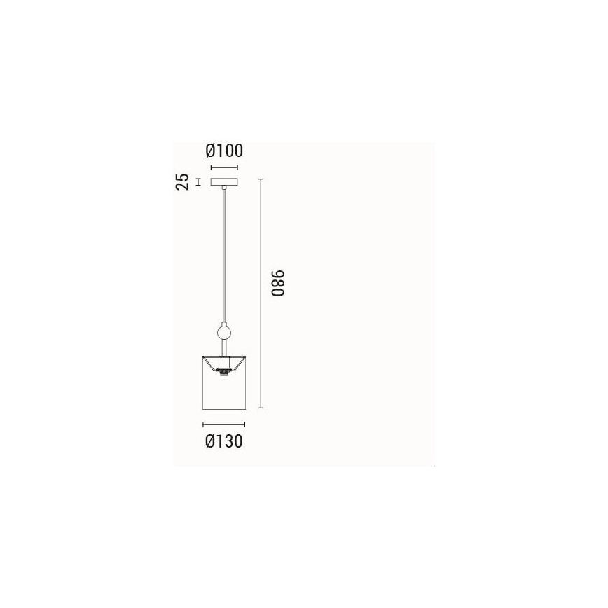 Kattokruunu johdossa 1xE14/15W/230V