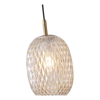 Kattokruunu johdossa 1xE14/25W/230V läpinäkyvä halkaisija 15 cm